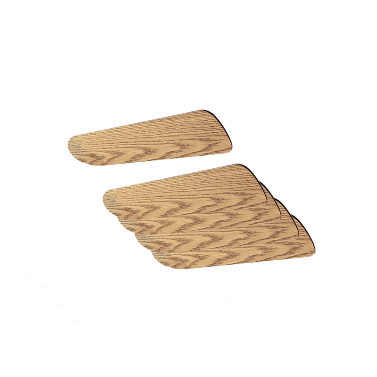 Set of 5 52' ABS Outdoor Oak Blades