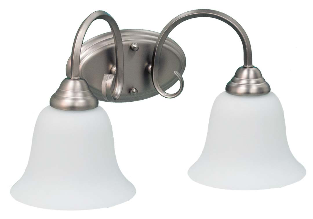 Spider 2-Light White Glass Vanity - NK