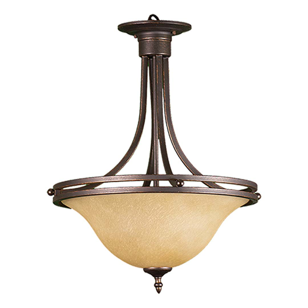 Austin 16' Glass Bowl Entry Fixture - RB Tea Stained
