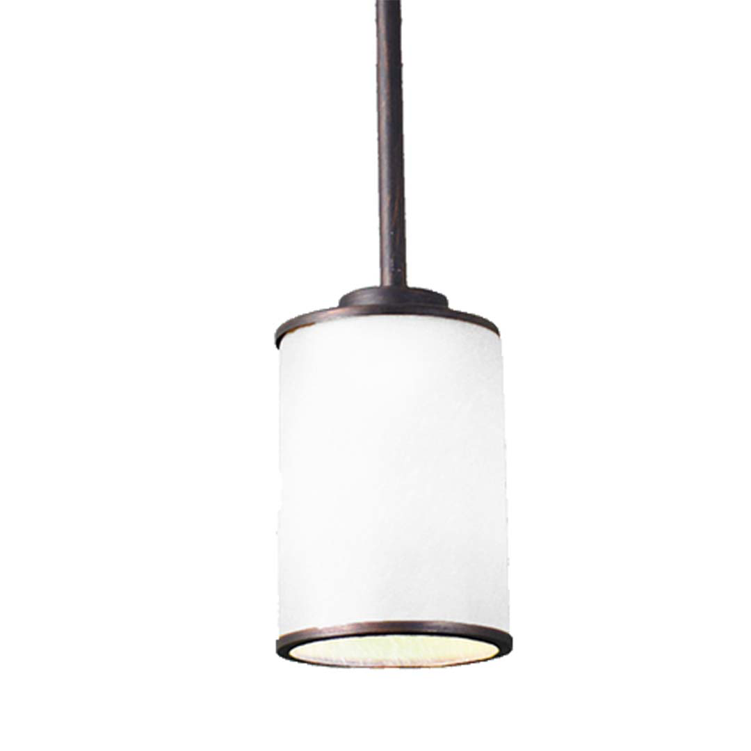 Lexington 1-Light White Glass Mini Pendant - RB