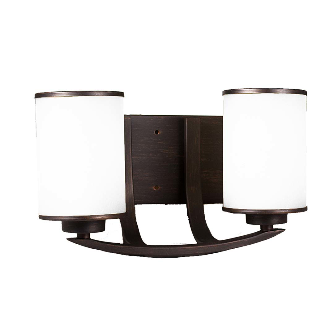 Lexington 2-Light White Glass Vanity - RB