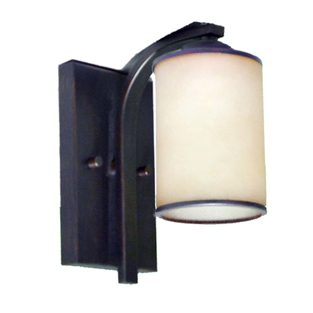 Lexington 1 - Light Tea Stain Glass - Sconce - Rubbed Bronze