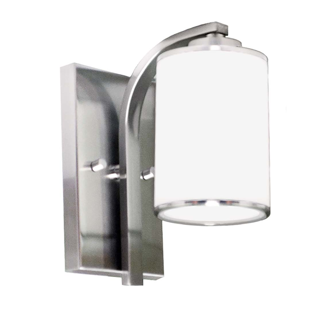 Lexington 1 - Light White Glass - Sconce - Nickel