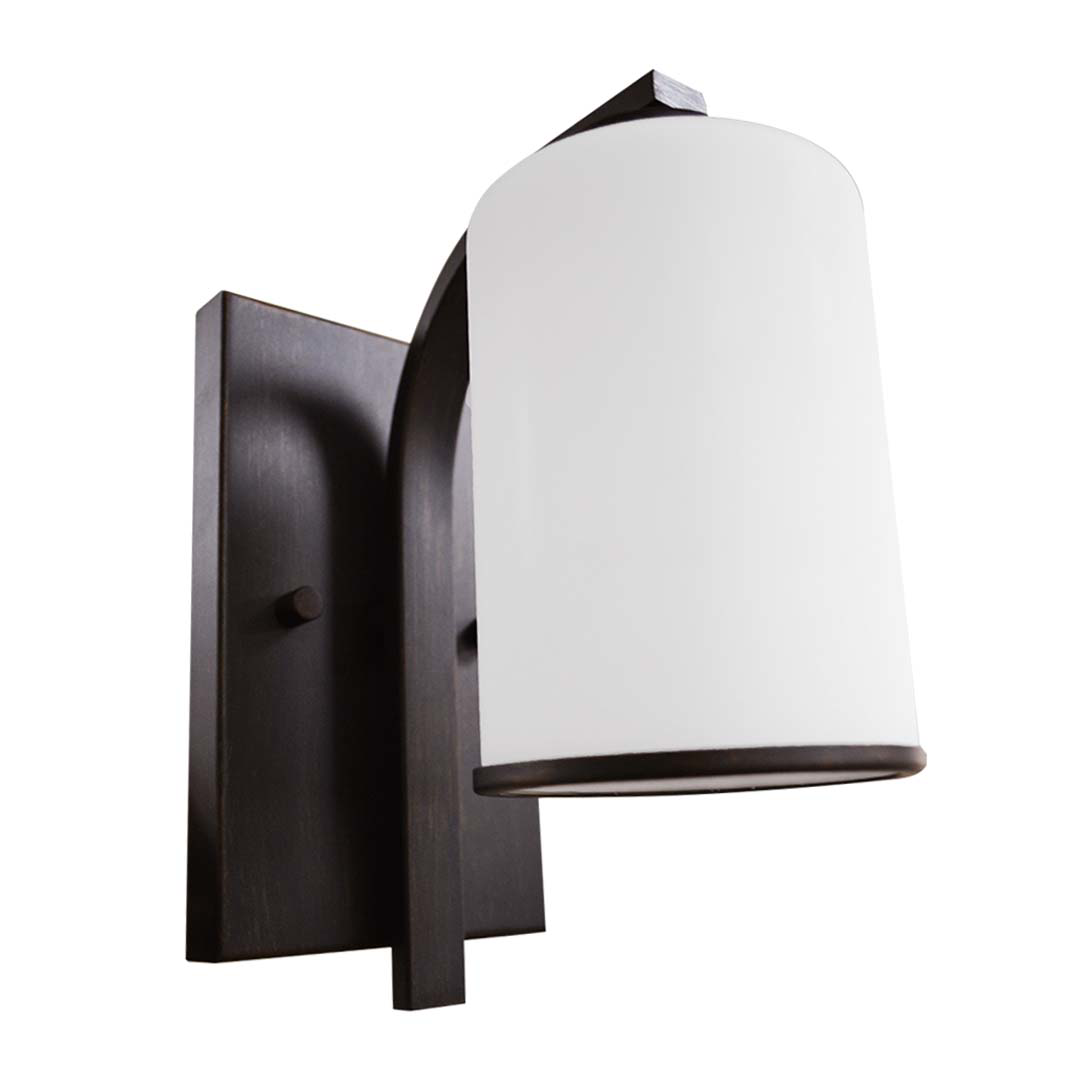 Lexington 1 - Light White Glass - Sconce - Rubbed Bronze
