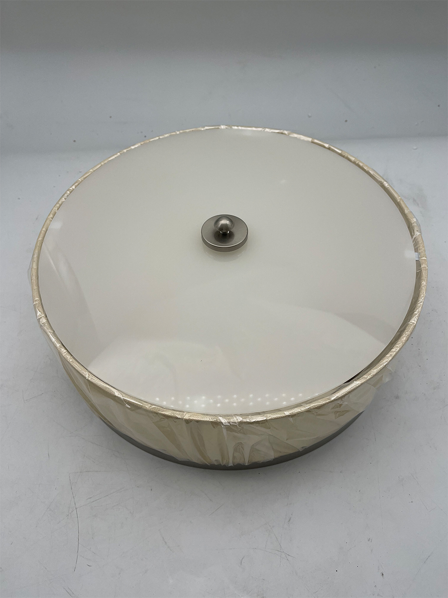 23W LED Beige Linen Ceiling Drum - NK