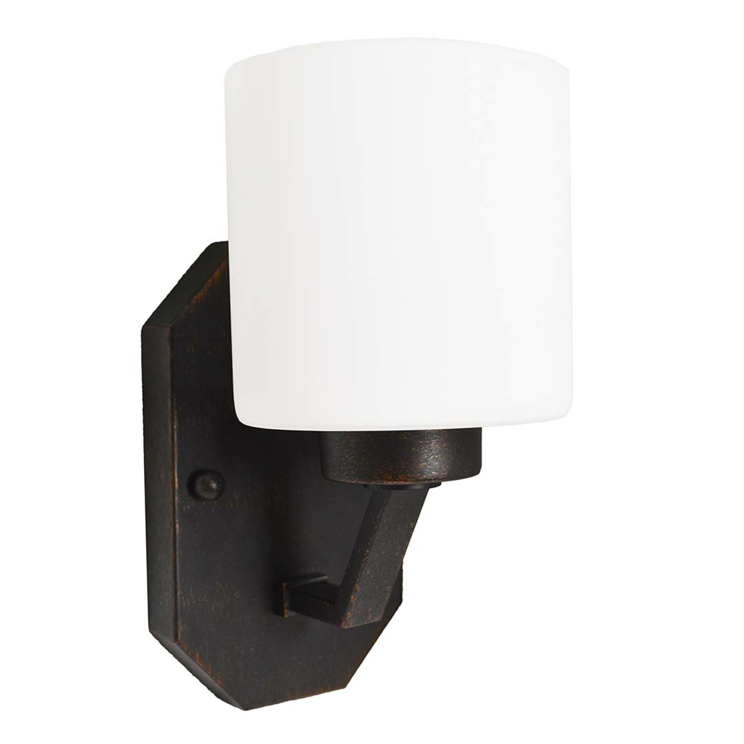 Paris 1-Light Vanity/Sconce - RB White Cylinder Glass