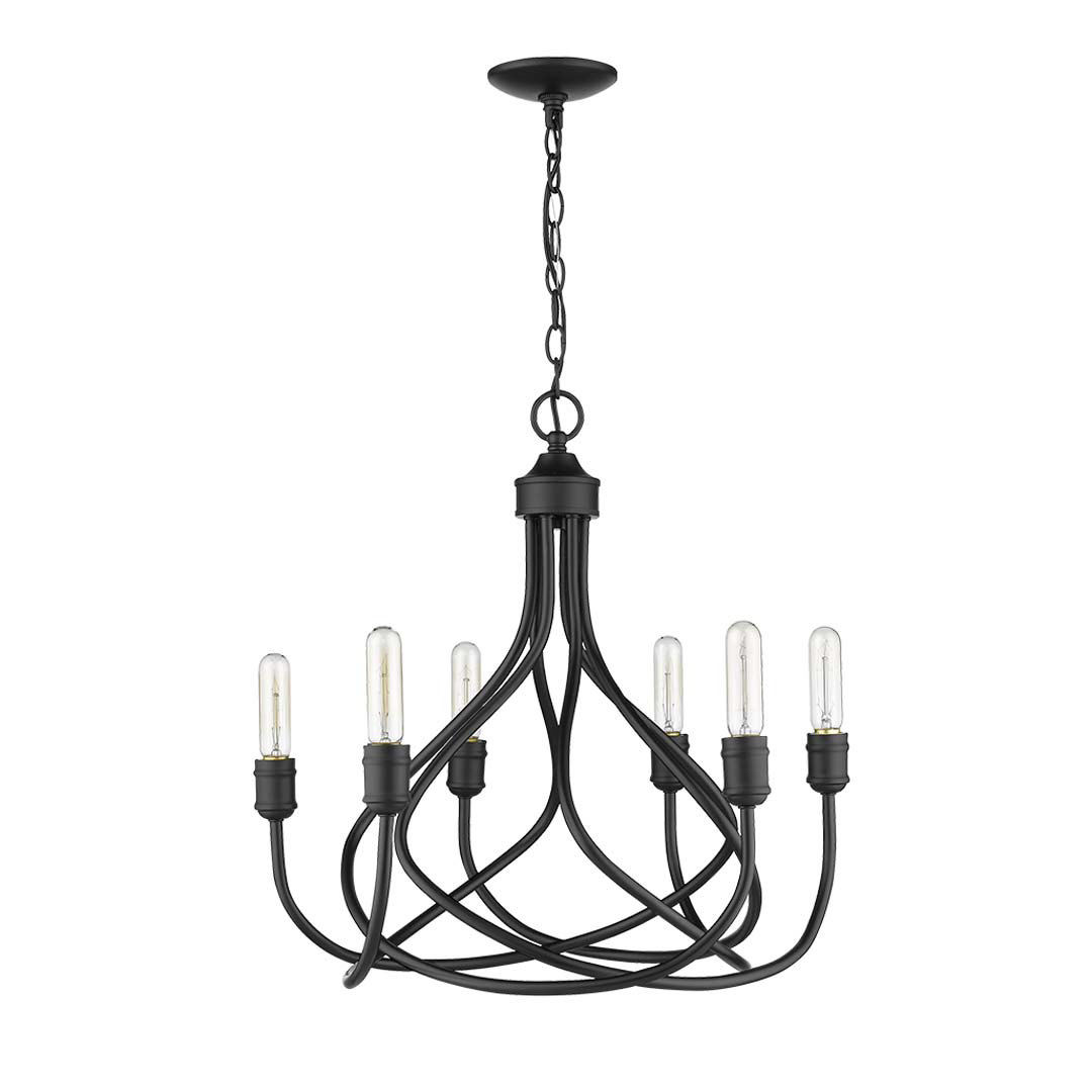 Vivio Tara 6-Light Chandelier - Matte Black