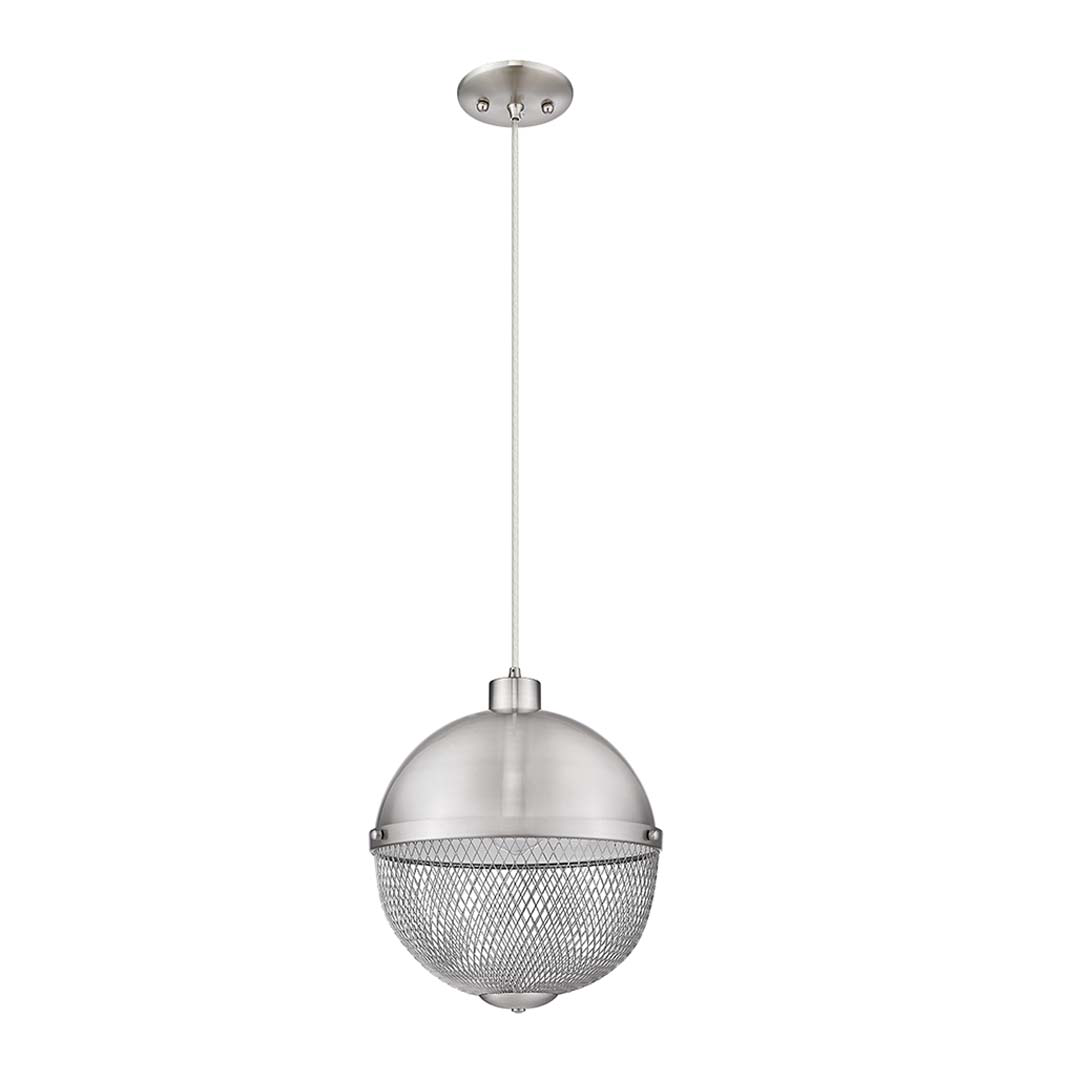 Vivio Parma 1-Light Metal and Mesh Globe Pendant - NK E26