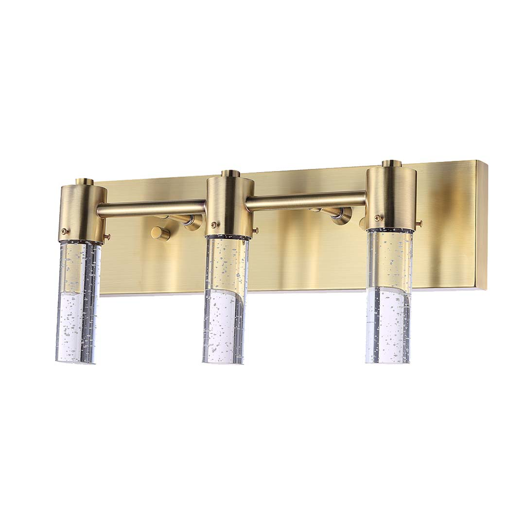 Vivio Soffi LED Rectangle Vanity - Matte Gold Seeded Glass 15W 4000K