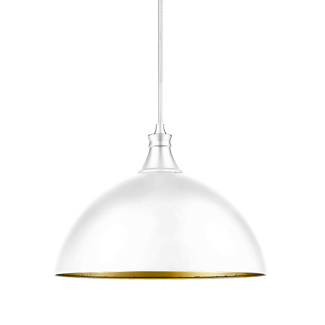 (MP-70478-1-WH/CG(E26)) VIVIO 1-LIGHT 12" MIA  WH METAL SHADE WH CORDED PENDANT