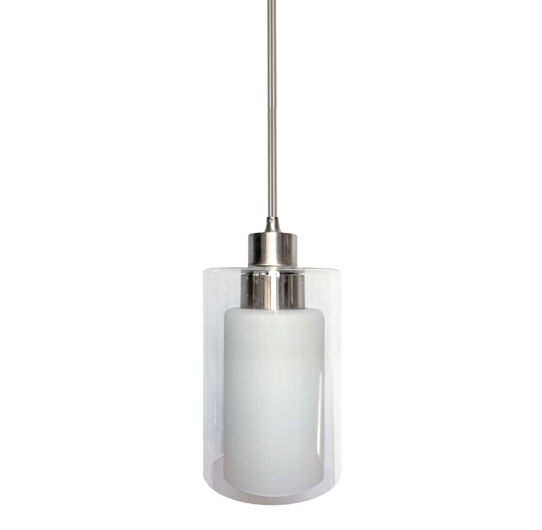 Special Order Clear/White Double Glass Mini Pendant - NK-Rigid Stem