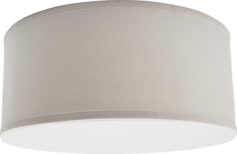 Decorative Ceiling Mount w/ White Linen Shade