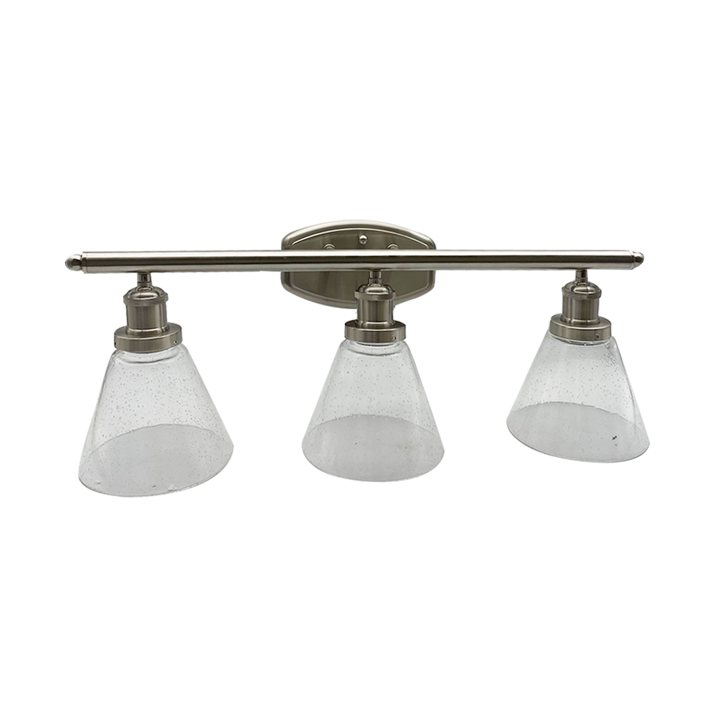Special Order 3-Light Vanity - NK G64 Clear Seeded Glass