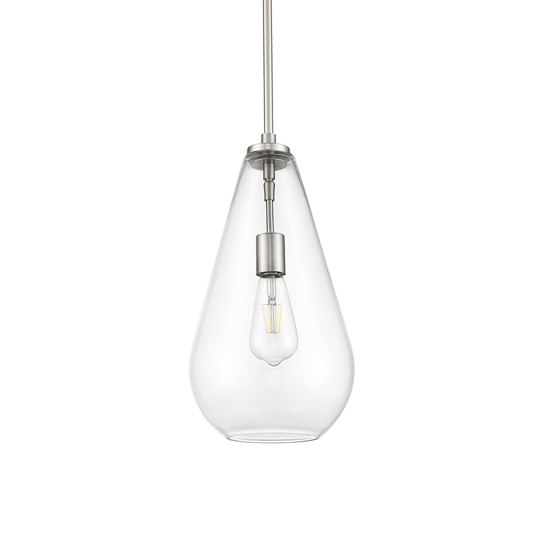 Tear-Drop Clear Glass Pendant - NK