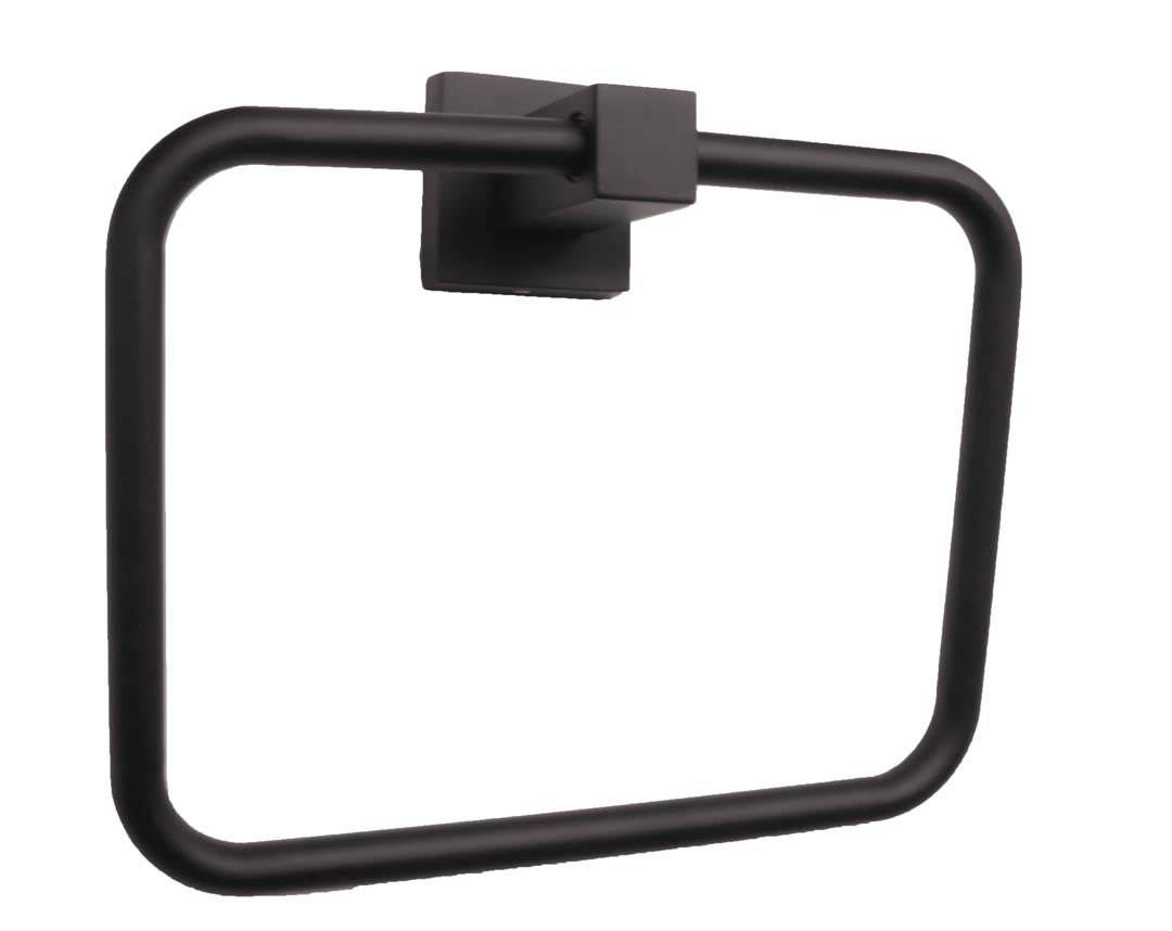 Milan Square Towel Ring - Matte Black