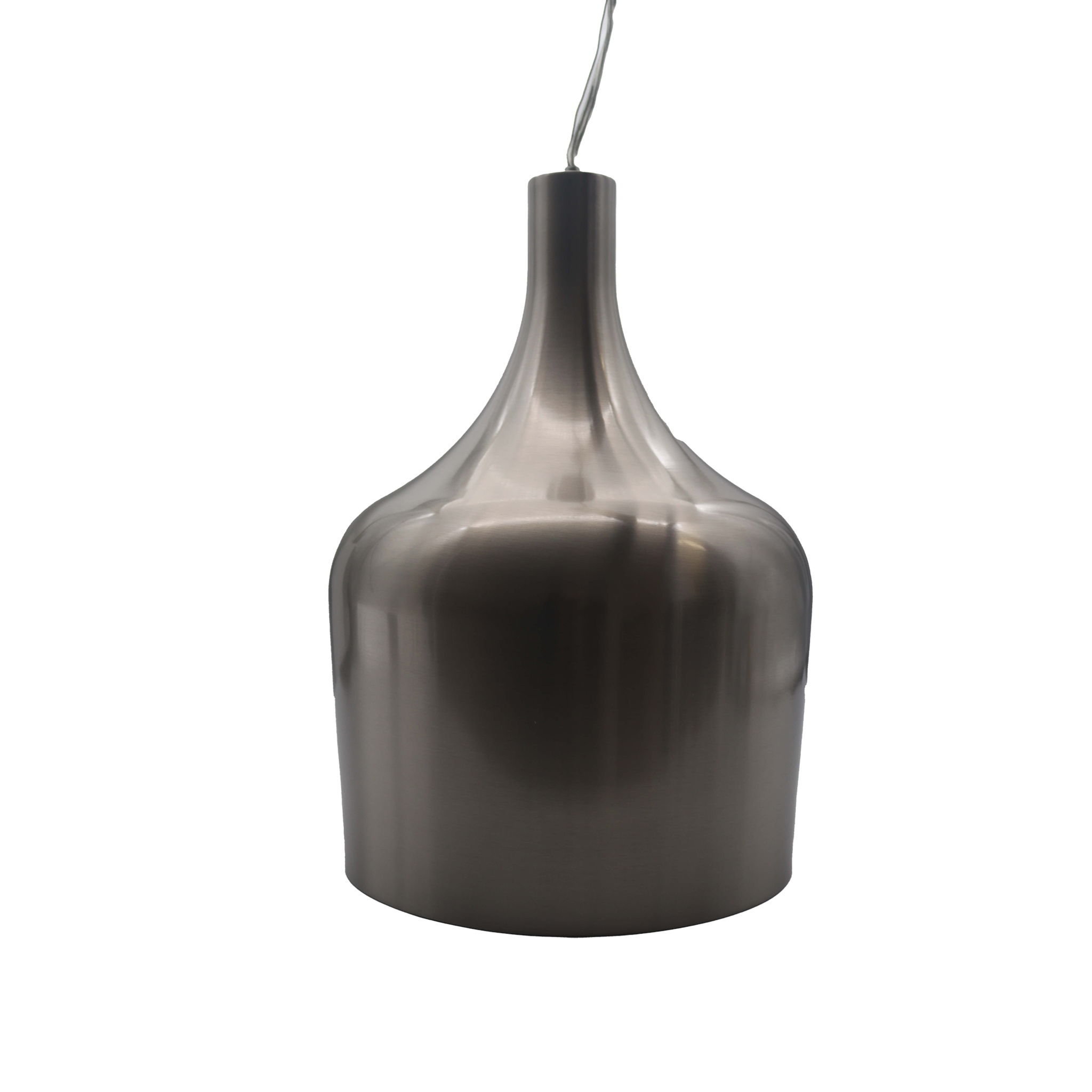 10.5" Steel Shade Pendant NK Outer, WH Inner 2x12" Rods + 2x6" Rods