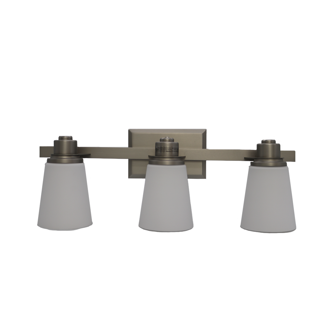 3-Light Vanity - White Frosted Glass - NK