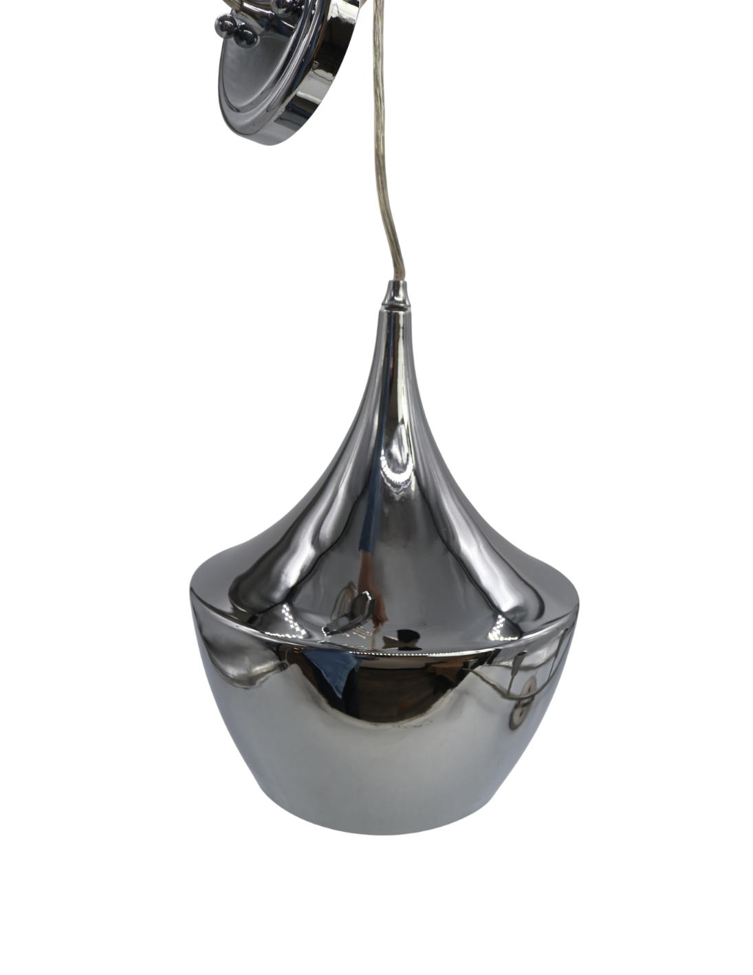Mono-point Corded Pendant - CH Silver Braided Cord