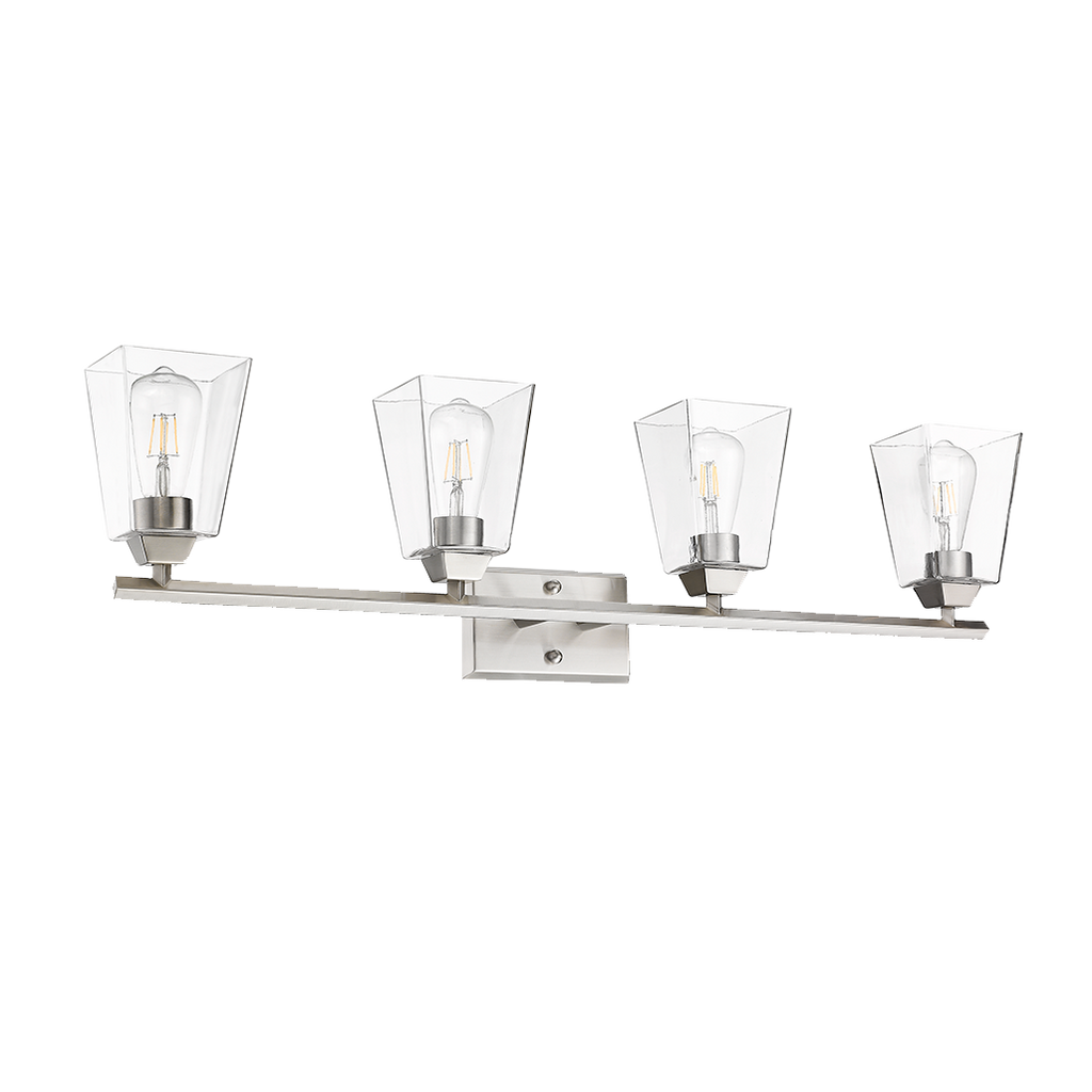 Vivio Blair 4-Light Clear Glass Vanity - NK