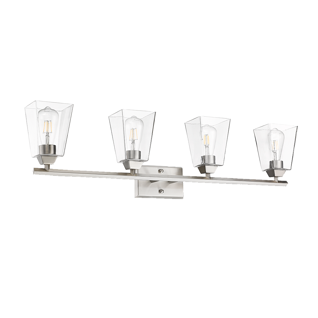 Vivio Blair 4-Light Clear Glass Vanity - NK