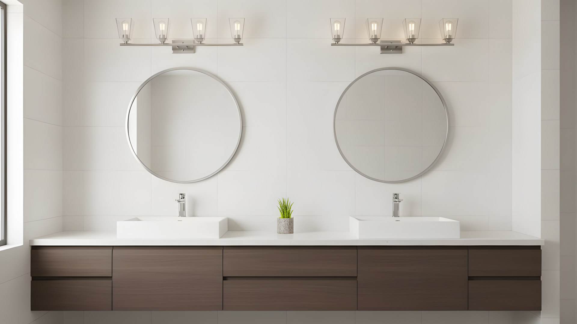 Vivio Blair 4-Light Clear Glass Vanity - NK