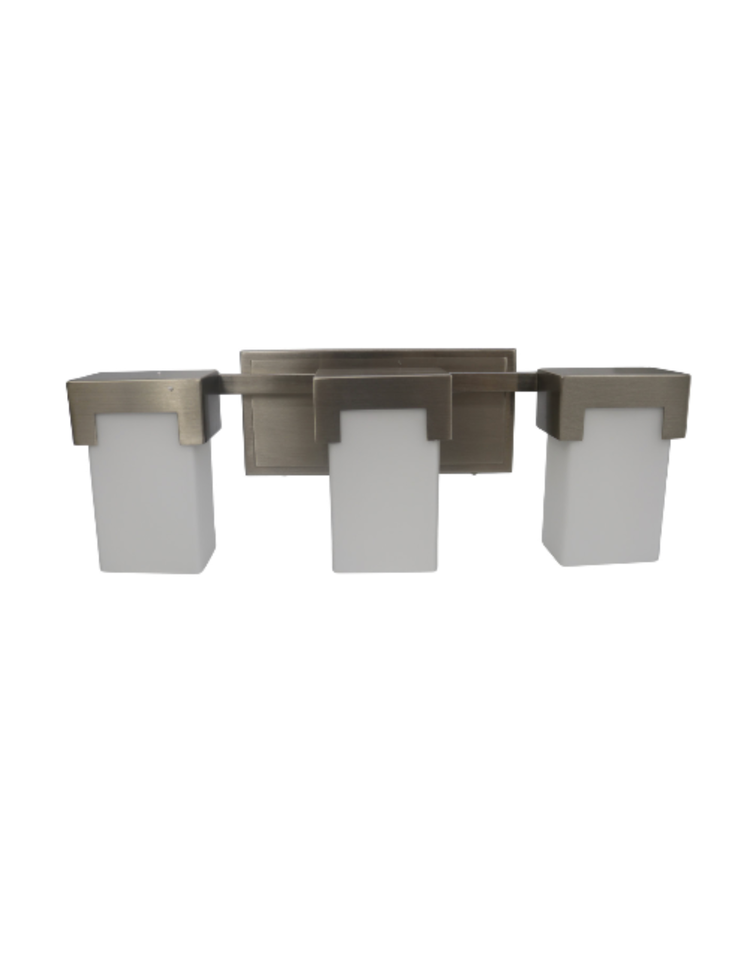 3-Light Rectangle Glass Vanity - NK  UP ONLY