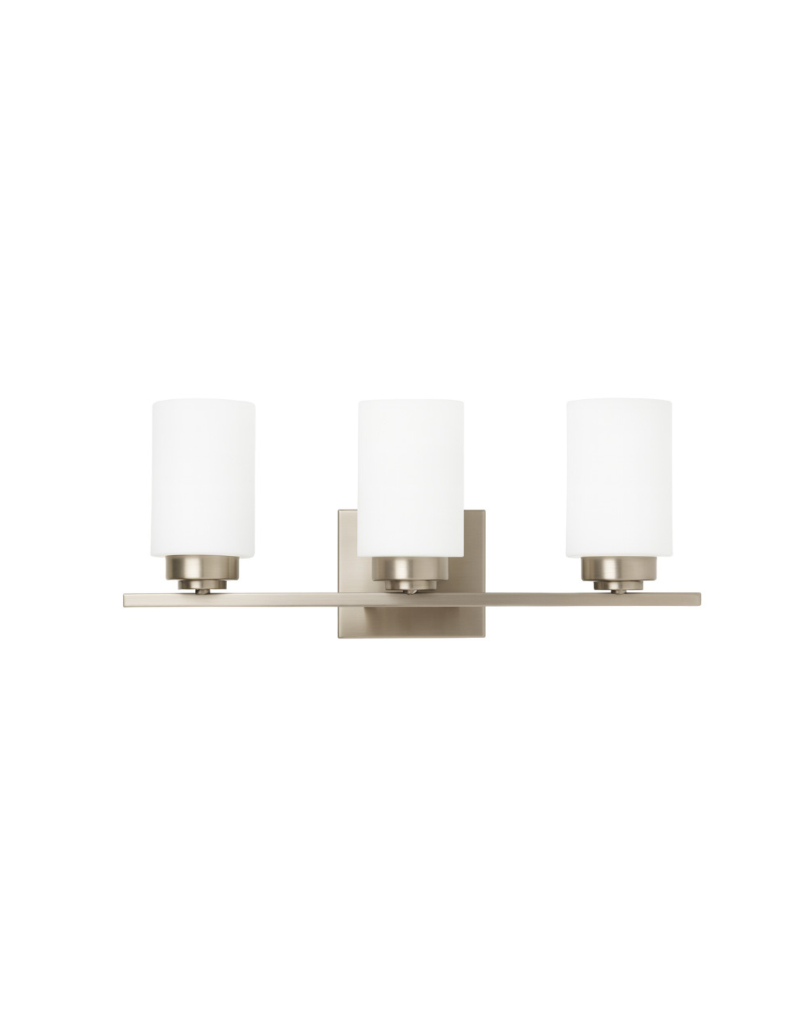 3-Light White Glass Vanity - NK