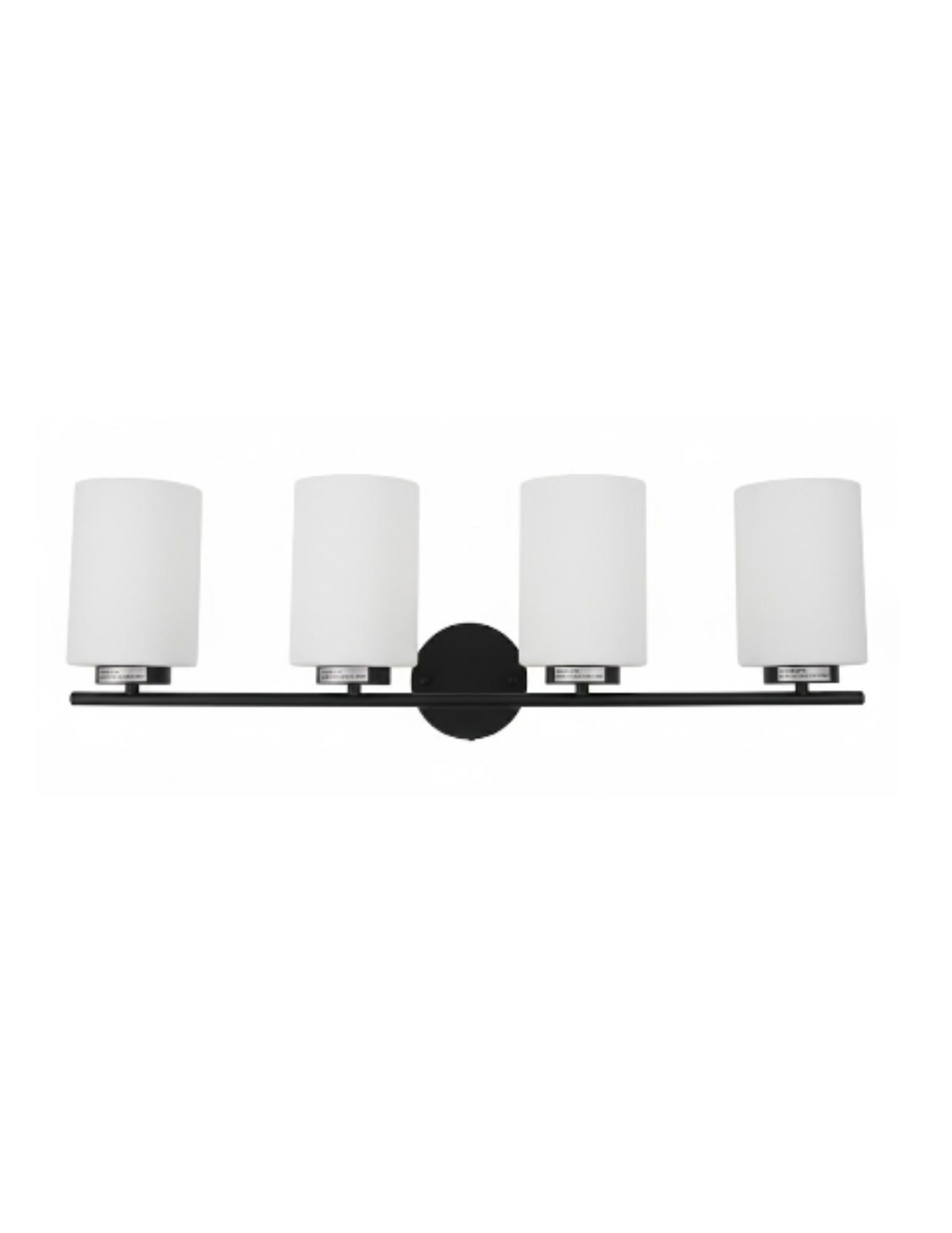 4-Light WH Glass Vanity - MB